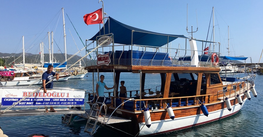 turkey lycian way boat