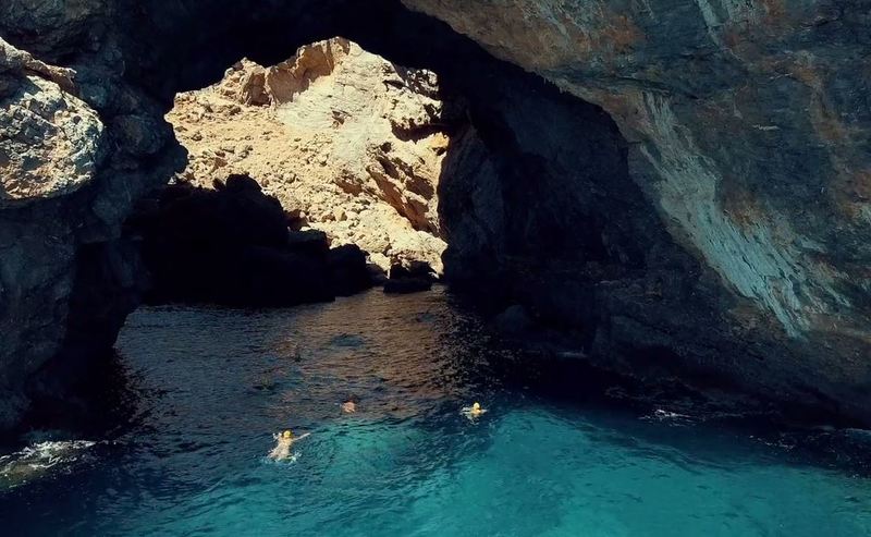 crete caves drone