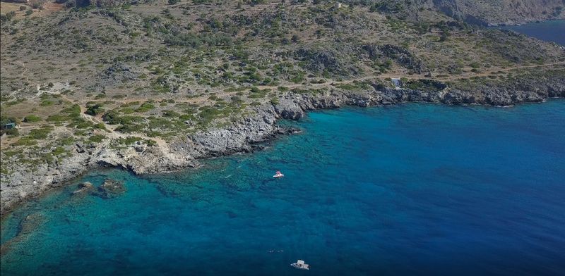 crete wide landscape drone