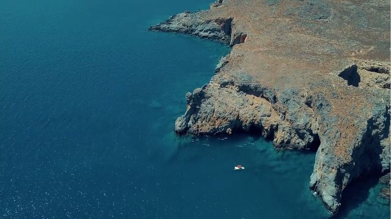 crete coast drone